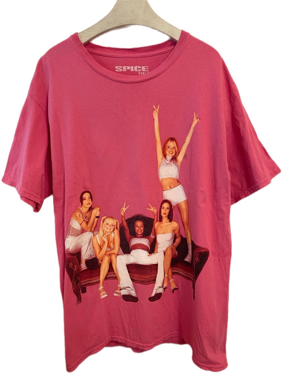 Spice Girls Shirt Tee Medium Official Merchandise Oversized Pink Nostalgia